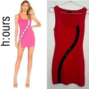 New H:ours Marquee Dress in RED & Black Revolve Small